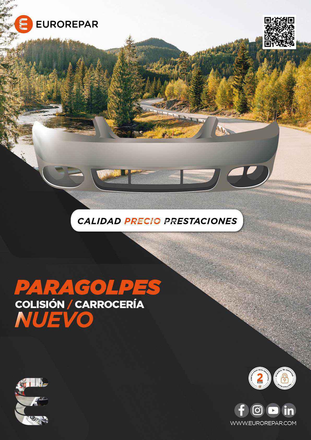 EUROREPAR AMPLÍA SU GAMA DE PIEZAS Y PRESENTA SU NUEVA LÍNEA DE PRODUCTOS PARA CARROCERÍA: LOS PARAGOLPES EUROREPAR AMPLÍA SU GAMA DE PIEZAS Y PRESENTA SU NUEVA LÍNEA DE PRODUCTOS PARA CARROCERÍA: LOS PARAGOLPES