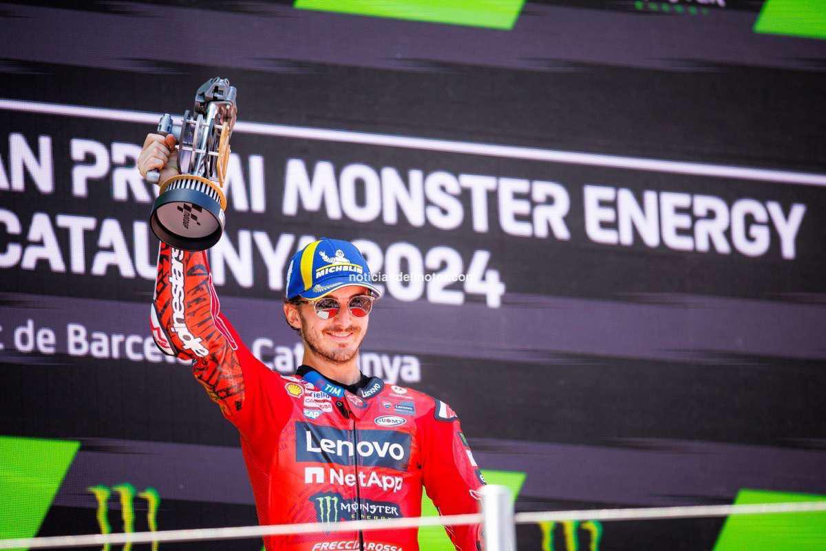 Bagnaia y el Ducati Lenovo Team ganan la carrera del GP de España-Catalunya de MOTOGP Bagnaia y el Ducati Lenovo Team ganan la carrera del GP de España-Catalunya de MOTOGP