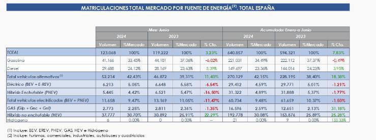 EL MERCADO DE VEHÍCULOS ELECTRIFICADOS VUELVE A RETROCEDER UN 11,5% EN JUNIO EL MERCADO DE VEHÍCULOS ELECTRIFICADOS VUELVE A RETROCEDER UN 11,5% EN JUNIO