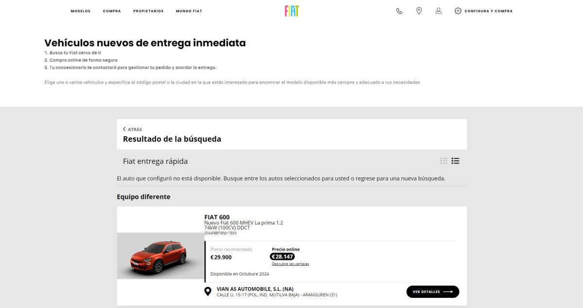 FIAT OFRECE UNA EXPERIENCIA DE COMPRA ONLINE SENCILLA, SEGURA E INTUITIVA FIAT OFRECE UNA EXPERIENCIA DE COMPRA ONLINE SENCILLA, SEGURA E INTUITIVA