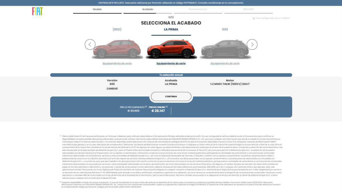 FIAT OFRECE UNA EXPERIENCIA DE COMPRA ONLINE SENCILLA, SEGURA E INTUITIVA FIAT OFRECE UNA EXPERIENCIA DE COMPRA ONLINE SENCILLA, SEGURA E INTUITIVA