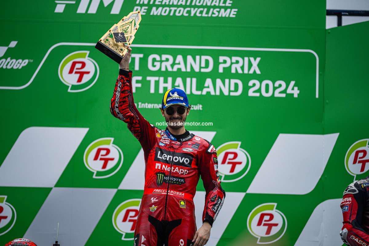 Ducati conquista el Mundial por equipos de MotoGP en Buriram gracias a la victoria de Bagnaia.   Ducati conquista el Mundial por equipos de MotoGP en Buriram gracias a la victoria de Bagnaia.