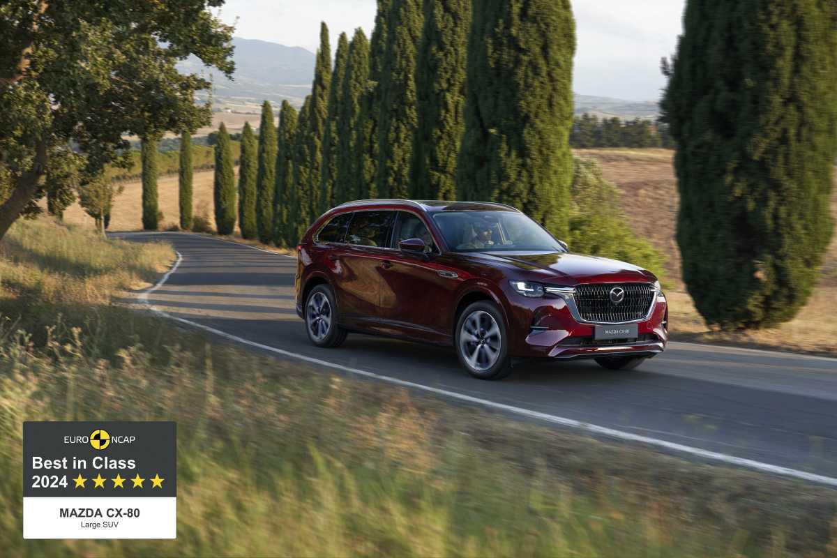 Mazda CX-80, elegido el mejor SUV grande de su clase por Euro NCAP Mazda CX-80, elegido el mejor SUV grande de su clase por Euro NCAP