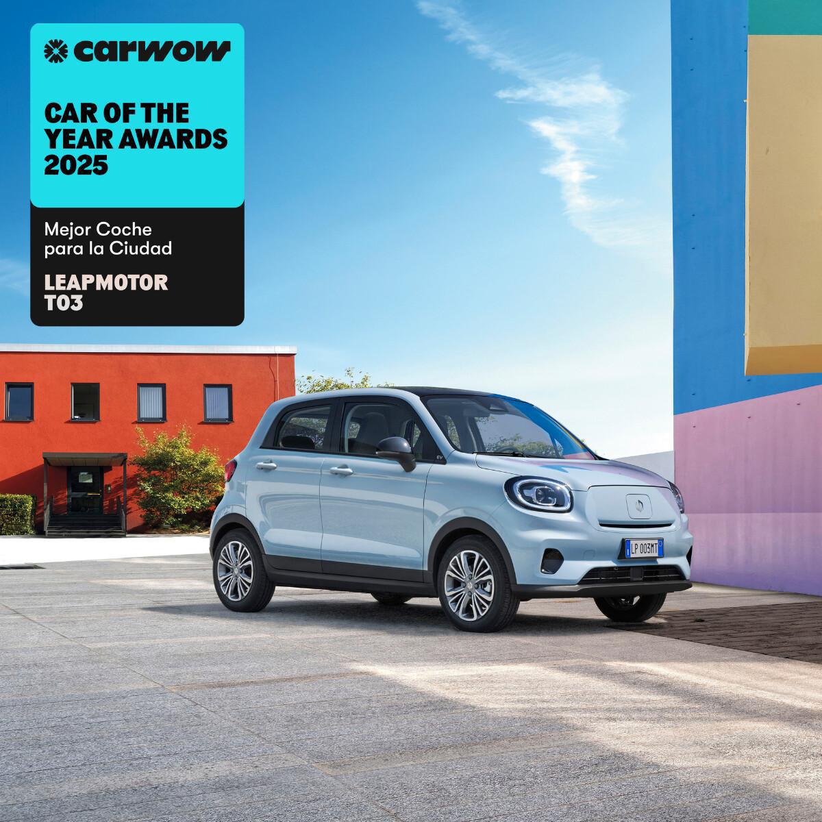 EL LEAPMOTOR T03, AUTOMÓVIL URBANO DEL AÑO PARA CARWOW ESPAÑA EL LEAPMOTOR T03, AUTOMÓVIL URBANO DEL AÑO PARA CARWOW ESPAÑA