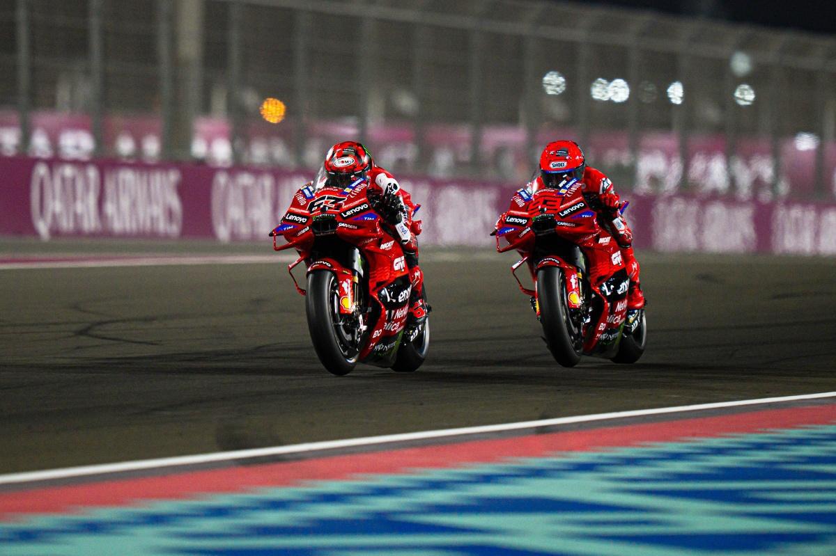 Doblete para el Ducati Lenovo Team en Lusail, con victoria de Marc Márquez y segunda posición para Francesco Bagnaia Doblete para el Ducati Lenovo Team en Lusail, con victoria de Marc Márquez y segunda posición para Francesco Bagnaia