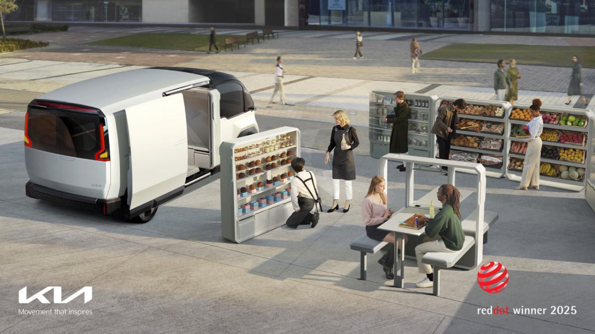 El diseño de Kia triunfa en los premios Red Dot Award: Design Concept 2025 con cinco galardones y el máximo honor para el PV5 WKNDR