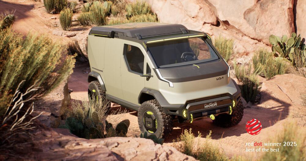 El diseño de Kia triunfa en los premios Red Dot Award: Design Concept 2025 con cinco galardones y el máximo honor para el PV5 WKNDR