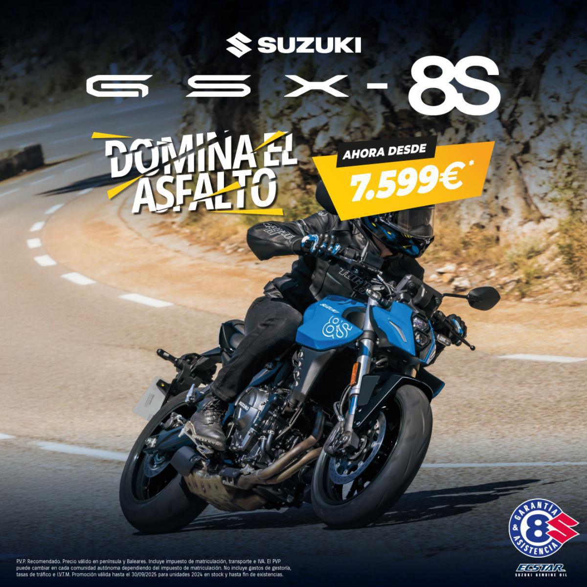 LA SUZUKI GSX-8S, AHORA CON UNA IRRESISTIBLE PROMOCIÓN DESDE 7.599 EUROS