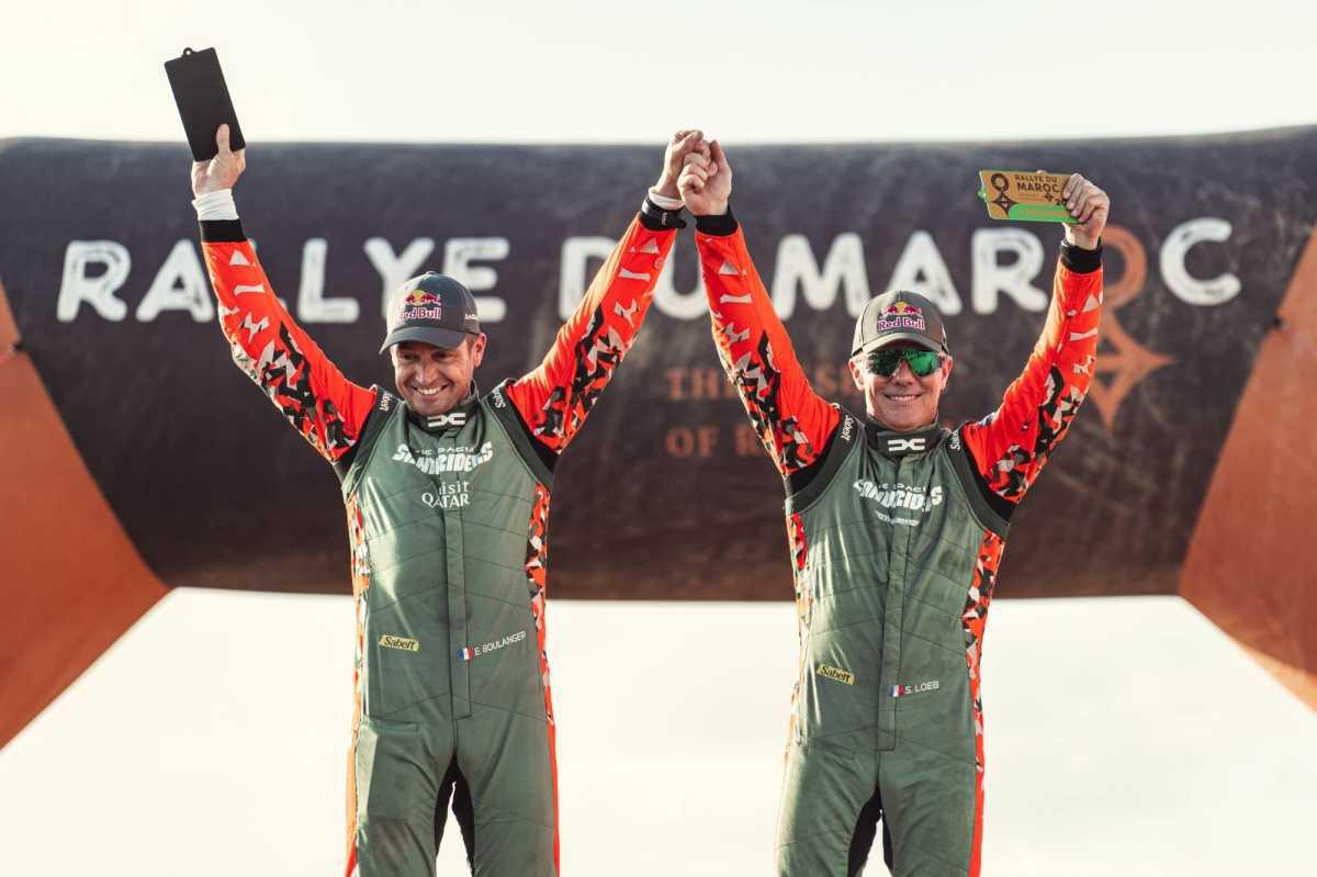 DOBLE ÉXITO PARA LOS DACIA SANDRIDERS: SÉBASTIEN LOEB SE IMPONE EN MARRUECOS, ÉDOUARD BOULANGER SE CORONA CAMPEÓN DEL MUNDO DE COPILOTOS DOBLE ÉXITO PARA LOS DACIA SANDRIDERS: SÉBASTIEN LOEB SE IMPONE EN MARRUECOS, ÉDOUARD BOULANGER SE CORONA CAMPEÓN DEL MUNDO DE COPILOTOS