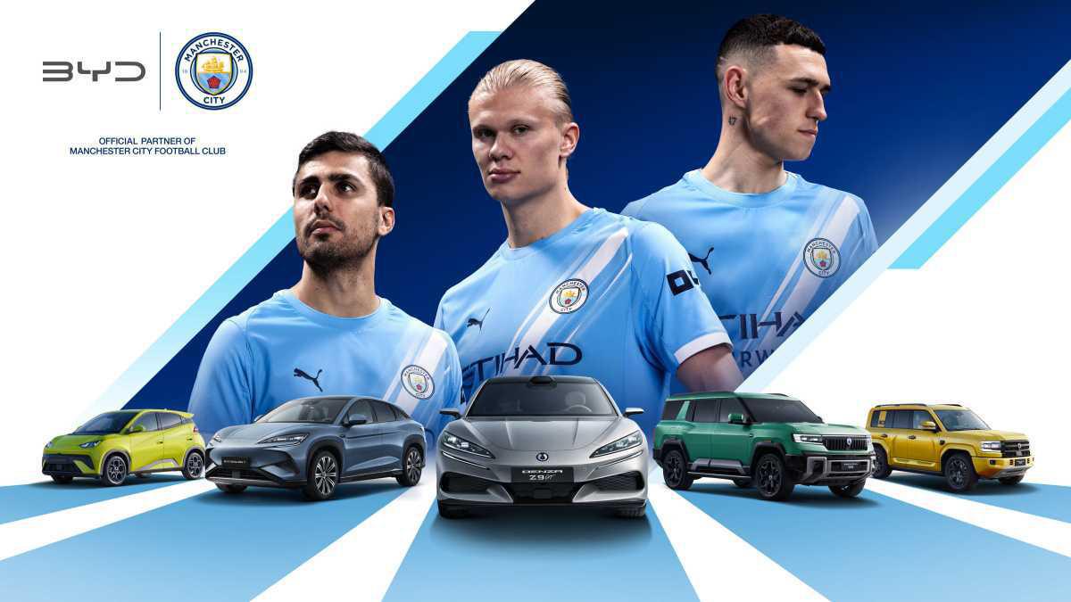 CUANDO LA TECNOLOGÍA Y LA PASIÓN SE UNEN: BYD SE CONVIERTE EN SOCIO OFICIAL DEL MANCHESTER CITY FOOTBALL CLUB