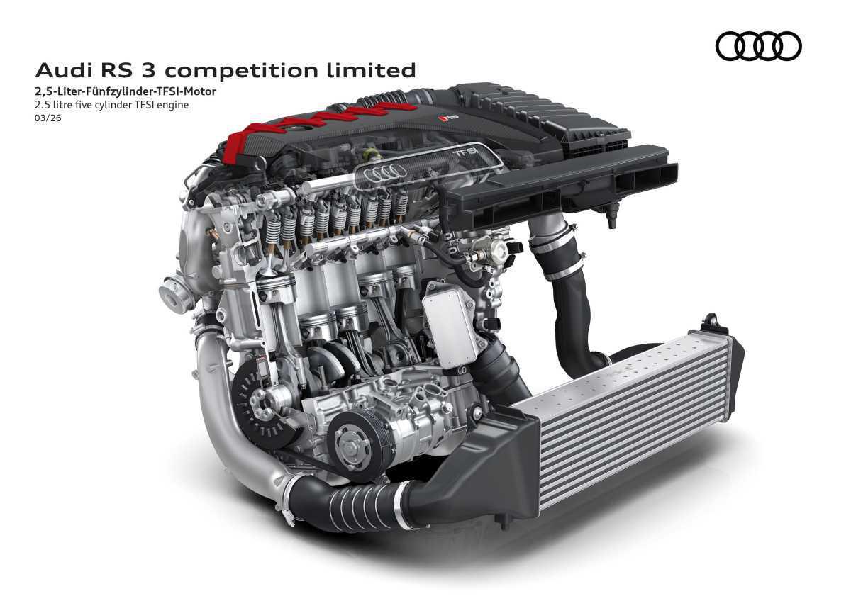 AUDI RS 3 COMPETITION LIMITED: CINCO DÉCADAS DE ÉXITO DEL ICÓNICO MOTOR DE 5 CILINDROS
