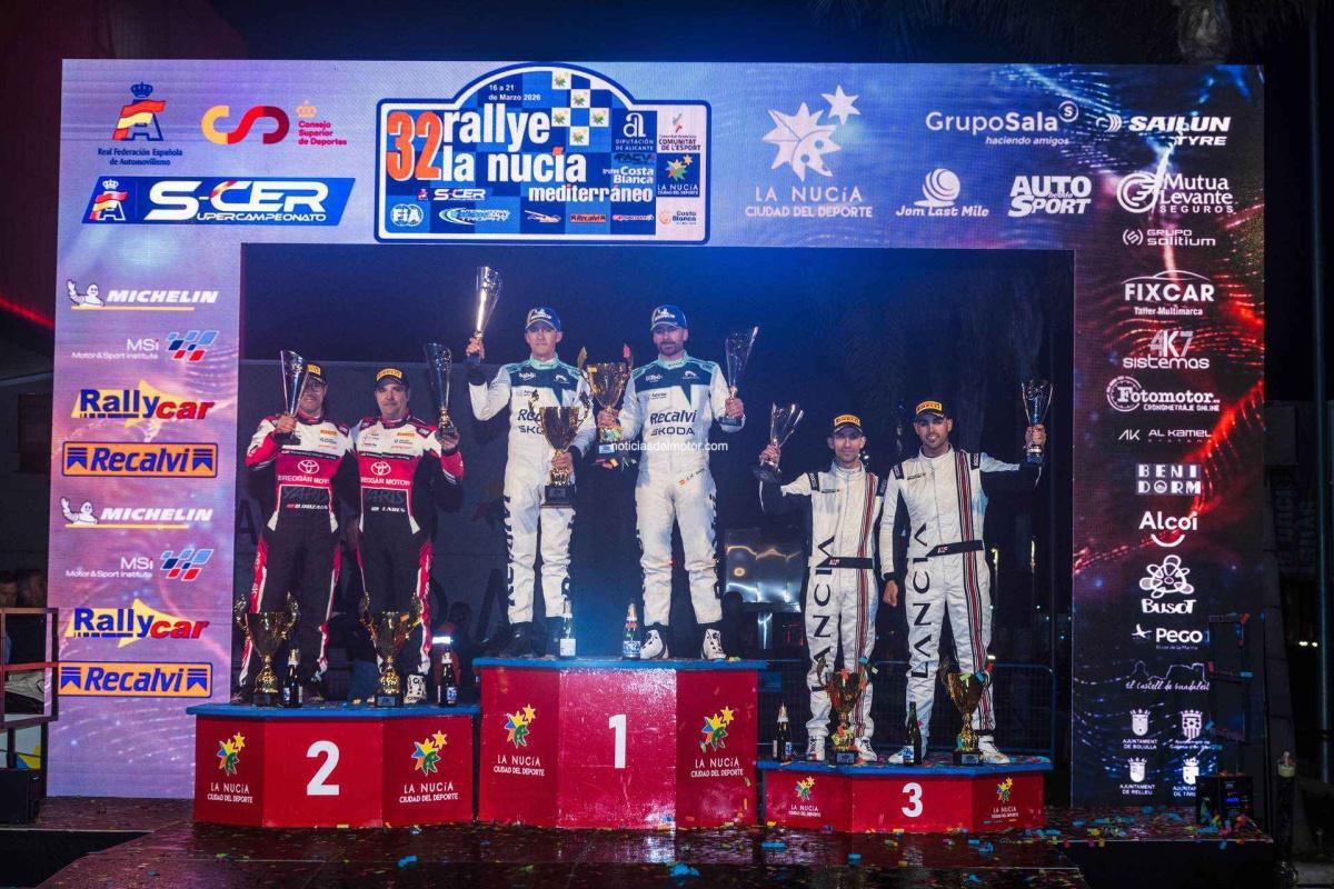 VICTORIA POR LA MINIMA DE JOSÉ ANTONIO “COHETE” SUÁREZ Y ALBERTO IGLESIAS PIN EN EL RALLY LA NUCÍA