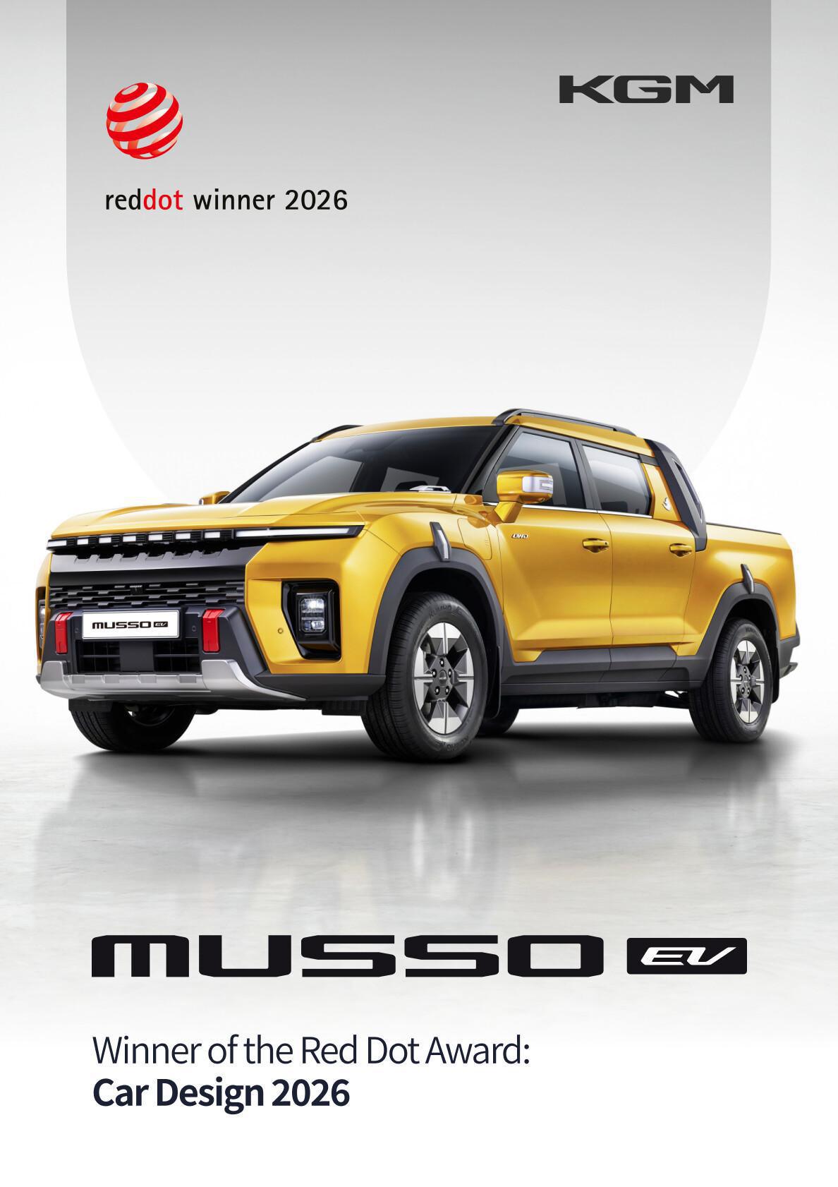 El KGM Musso EVX gana el premio Red Dot Design Award El KGM Musso EVX gana el premio Red Dot Design Award