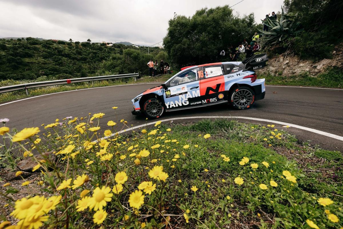 Rally Islas Canarias: Los héroes locales Dani Sordo y Cándido Carrera, los mejores del resto en una exigente jornada inaugural para el Hyundai Shell Mobis World Rally Team 