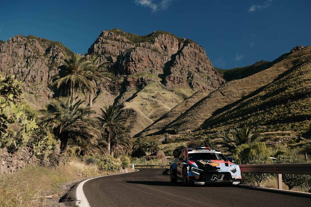 Rally Islas Canarias: El equipo Hyundai Shell Mobis World Rally Team finaliza un difícil fin de semana con un top 5 para Adrien Fourmaux y Alexandre Coria