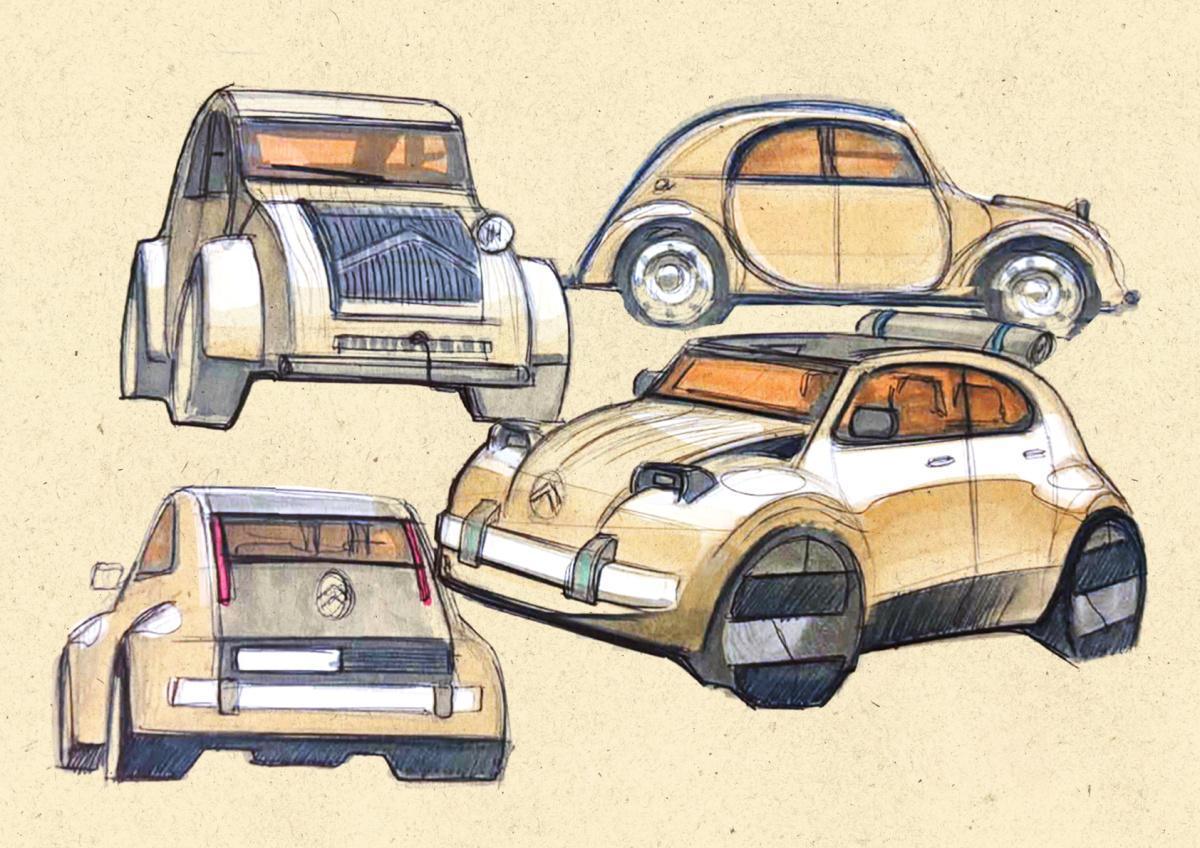 CITROËN 2 CV CONCEPT: LOS DIBUJOS QUE LLEVARON AL CONCEPT-CAR