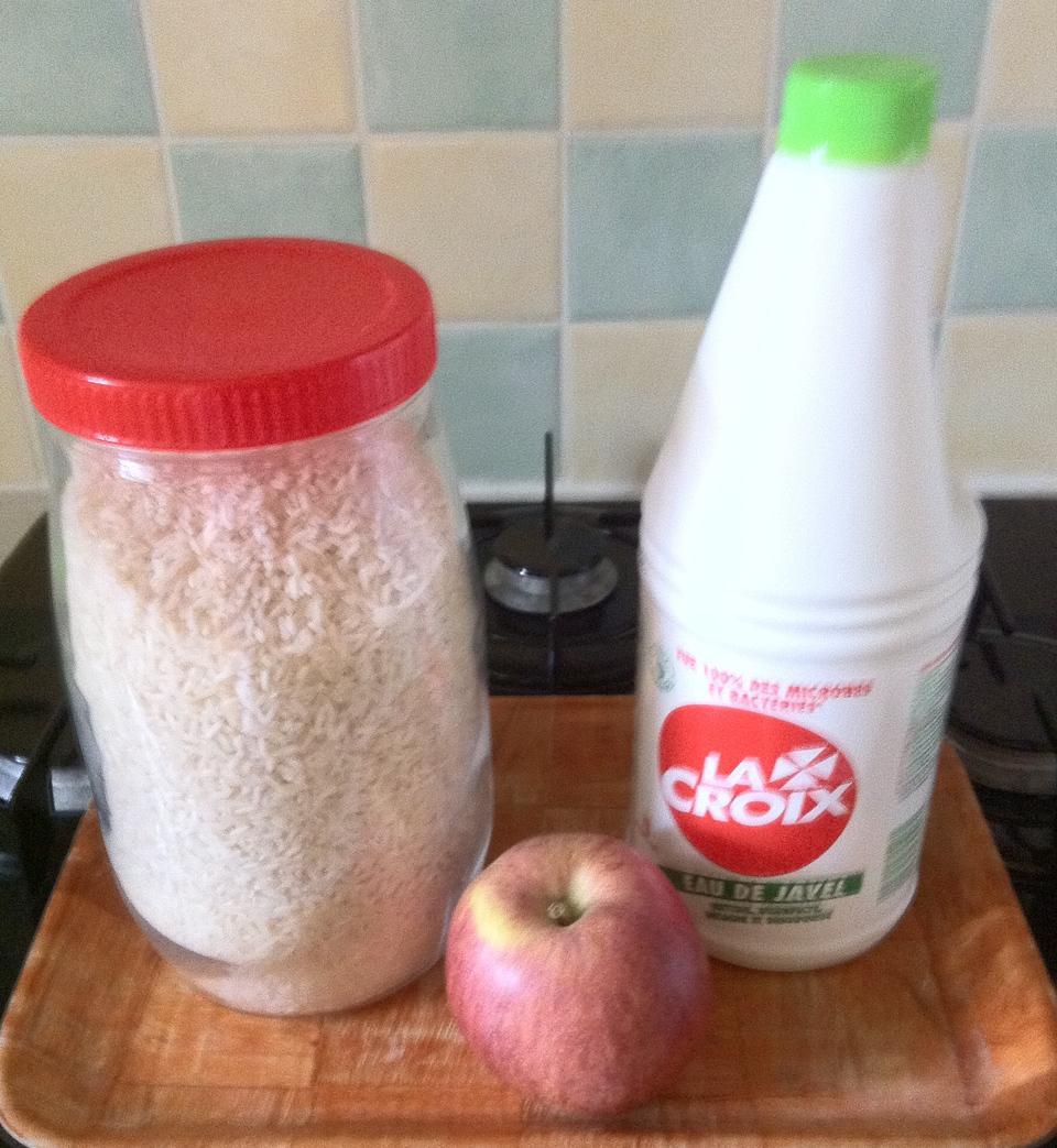 ENTRE LE RIZ, LA POMME ET L'EAU DE JAVEL ...