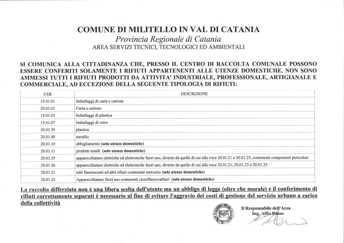 Centro Comunale di Raccolta Differenziata
