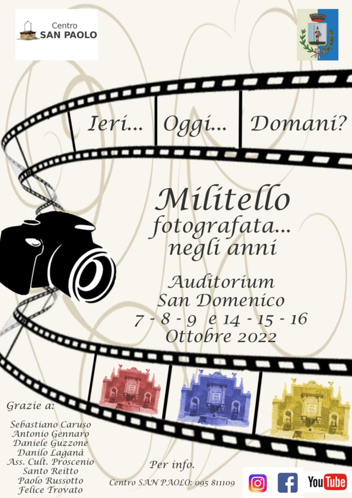 Mostra Fotografica "Militello fotografata negli anni" a cura del Centro San Paolo