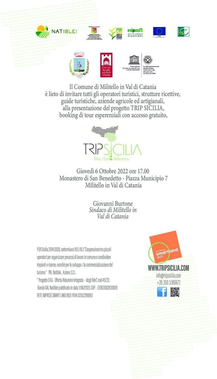 Presentazione progetto "Trip Sicilia Iblei il bello della terra
