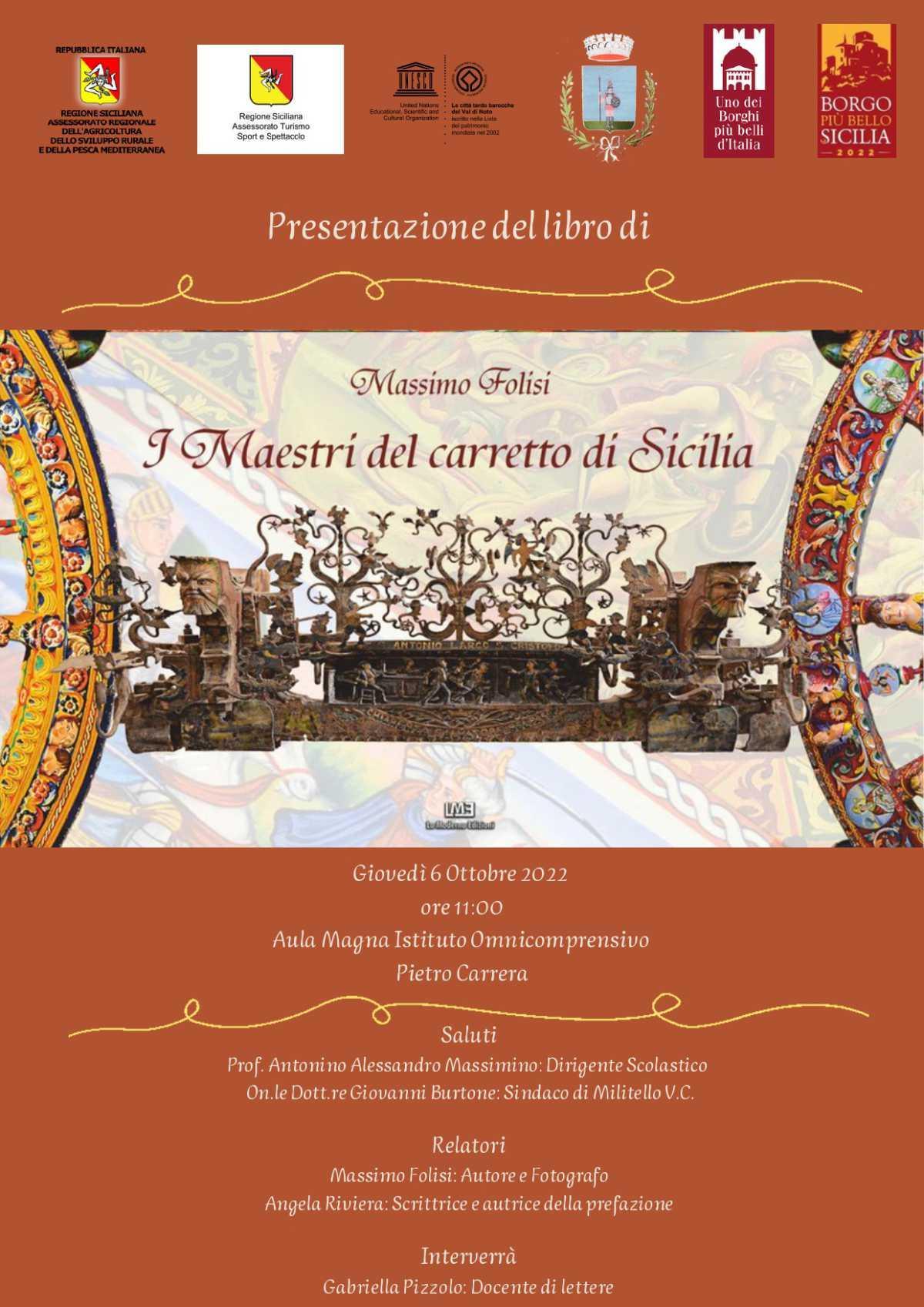 Presentazione del libro di Massimo Folisi "I Maestri del Carretto di Sicilia"