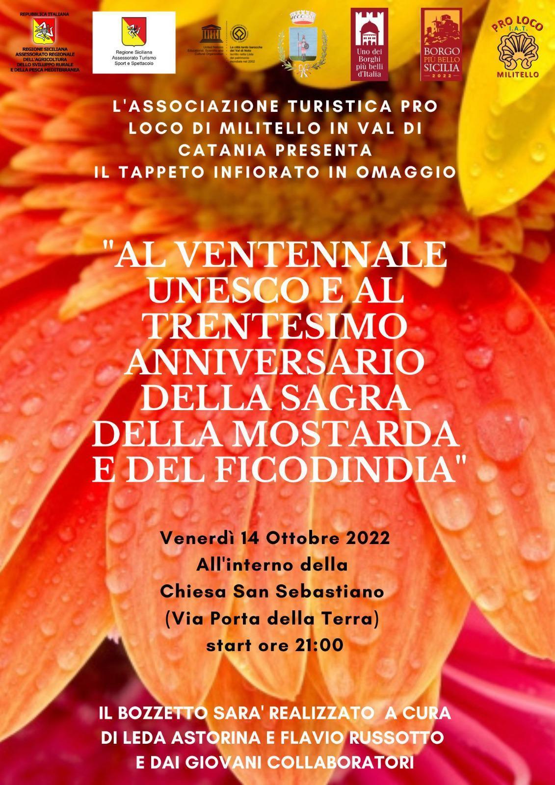 Realizzazione Tappeto infiorato in omaggio al "Ventennale Unesco e alla trentesima edizione della Sagra"