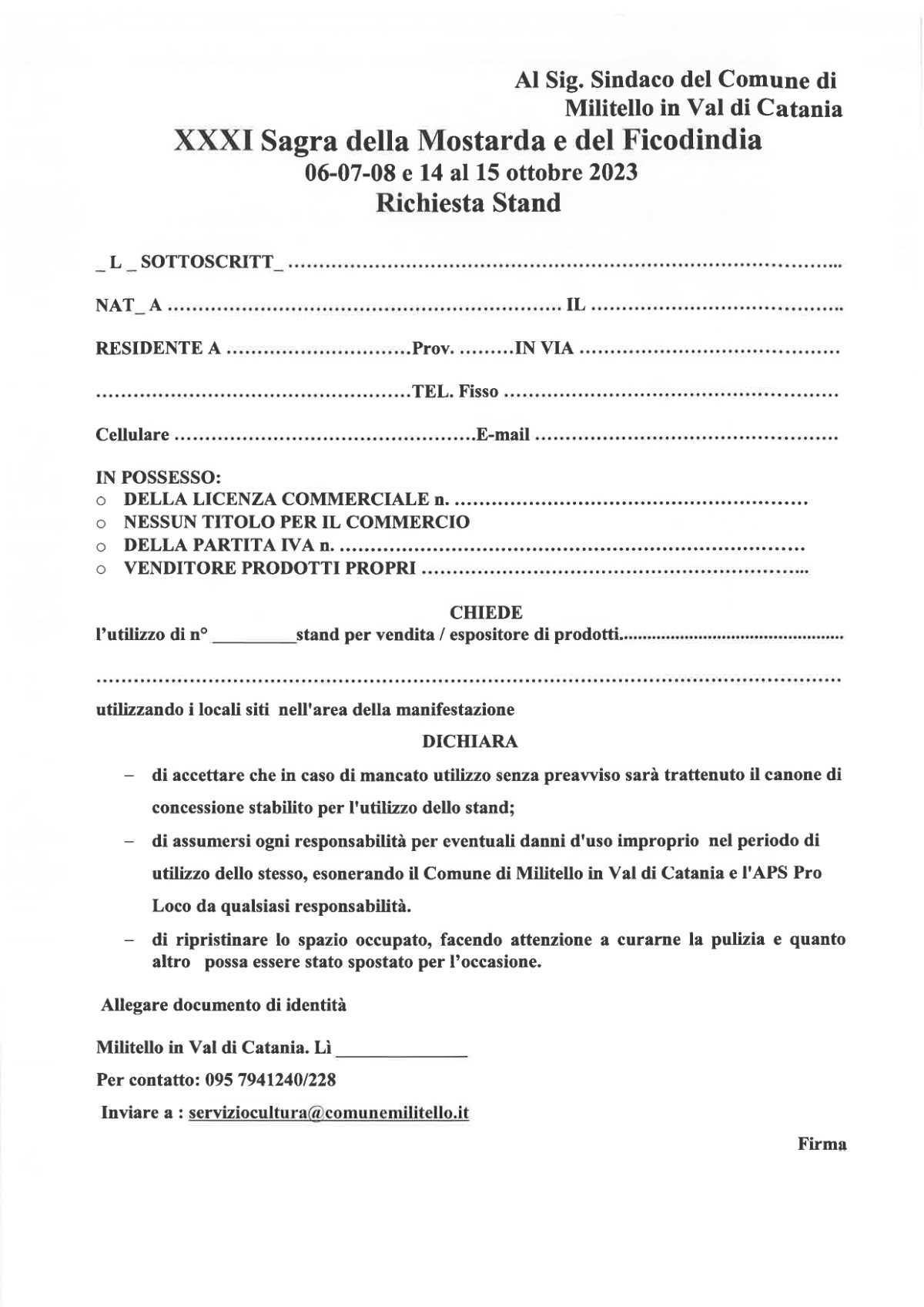 Aspettando la 31^ Sagra della Mostarda e del Ficodindia - Militello In Val di Catania