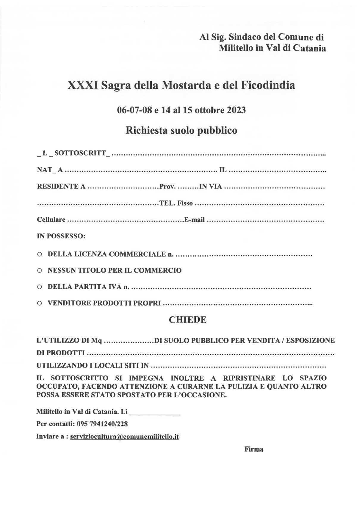Aspettando la 31^ Sagra della Mostarda e del Ficodindia - Militello In Val di Catania
