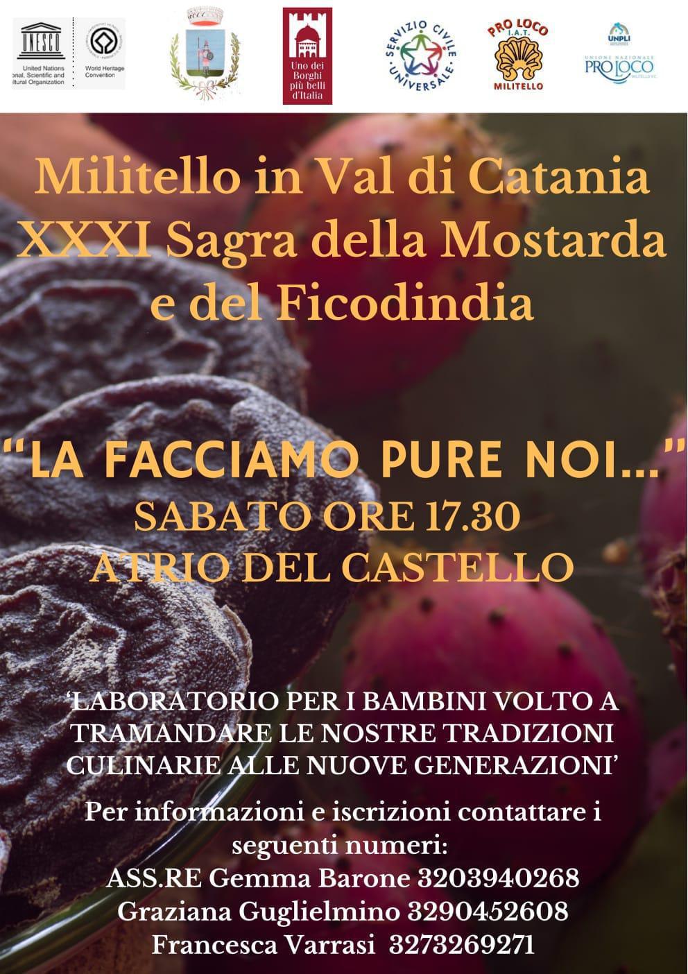 Principali Eventi della XXXI Sagra della Mostarda e del ficodindia