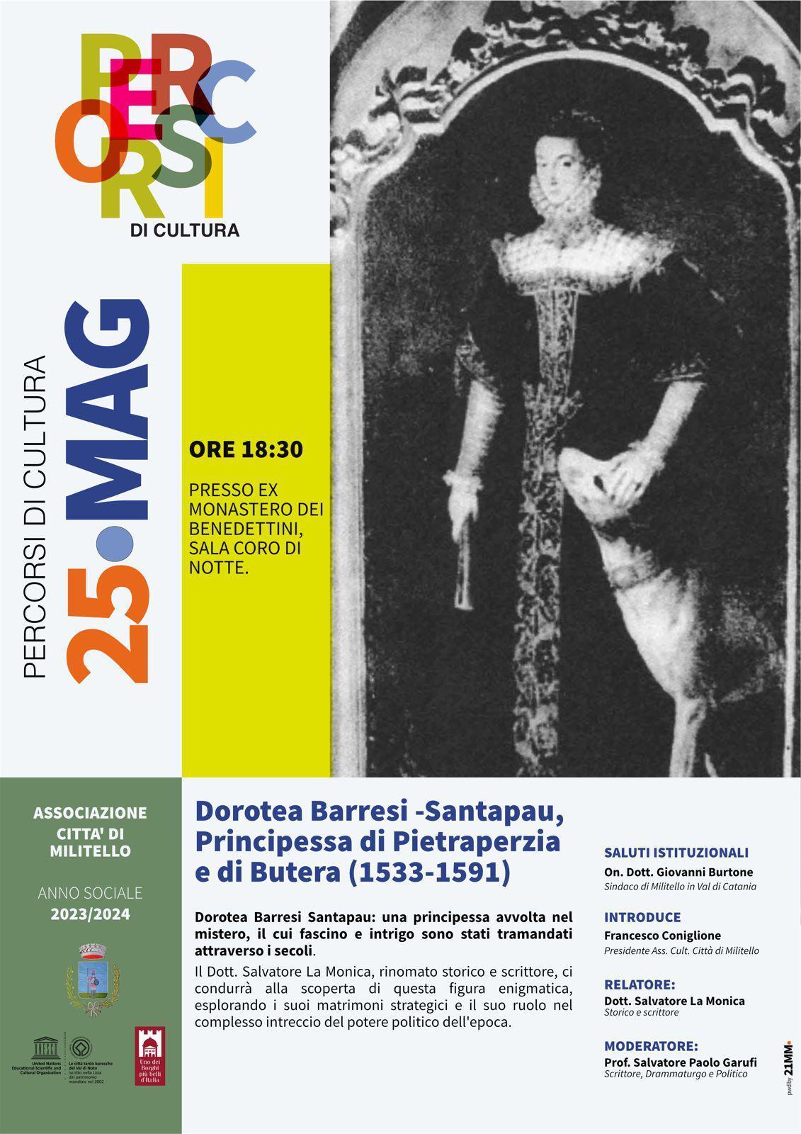 Dorotea Barresi - Santapau Principessa di Pietraperzia e Butera Dorotea Barresi - Santapau Principessa di Pietraperzia e Butera
