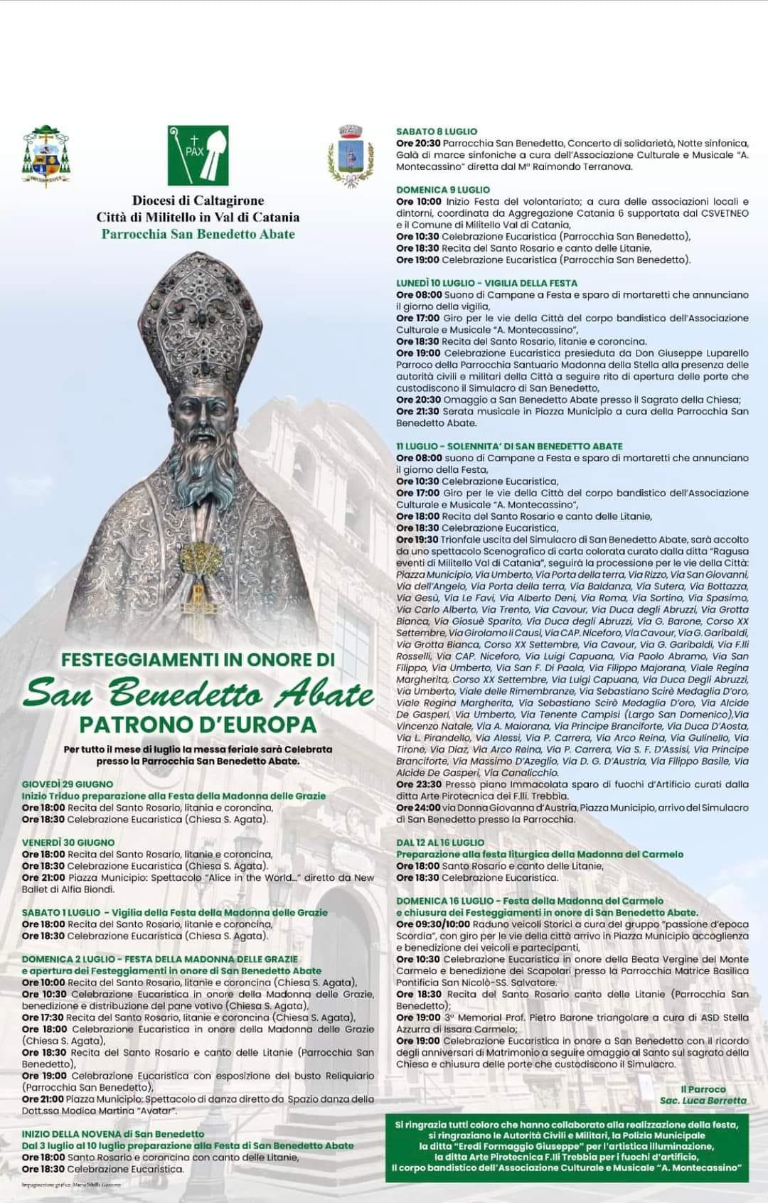 Festa di S. Benedetto Abate Festa di S. Benedetto Abate