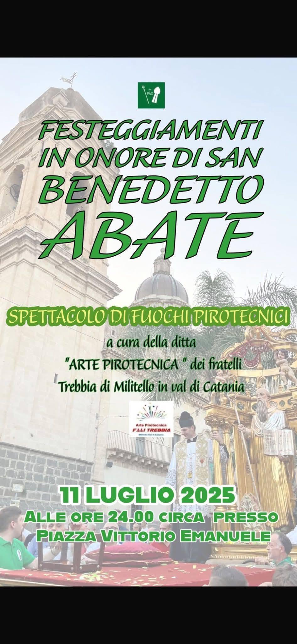 Festeggiamenti in onore di San Benedetto Abate Patrono d'Europa