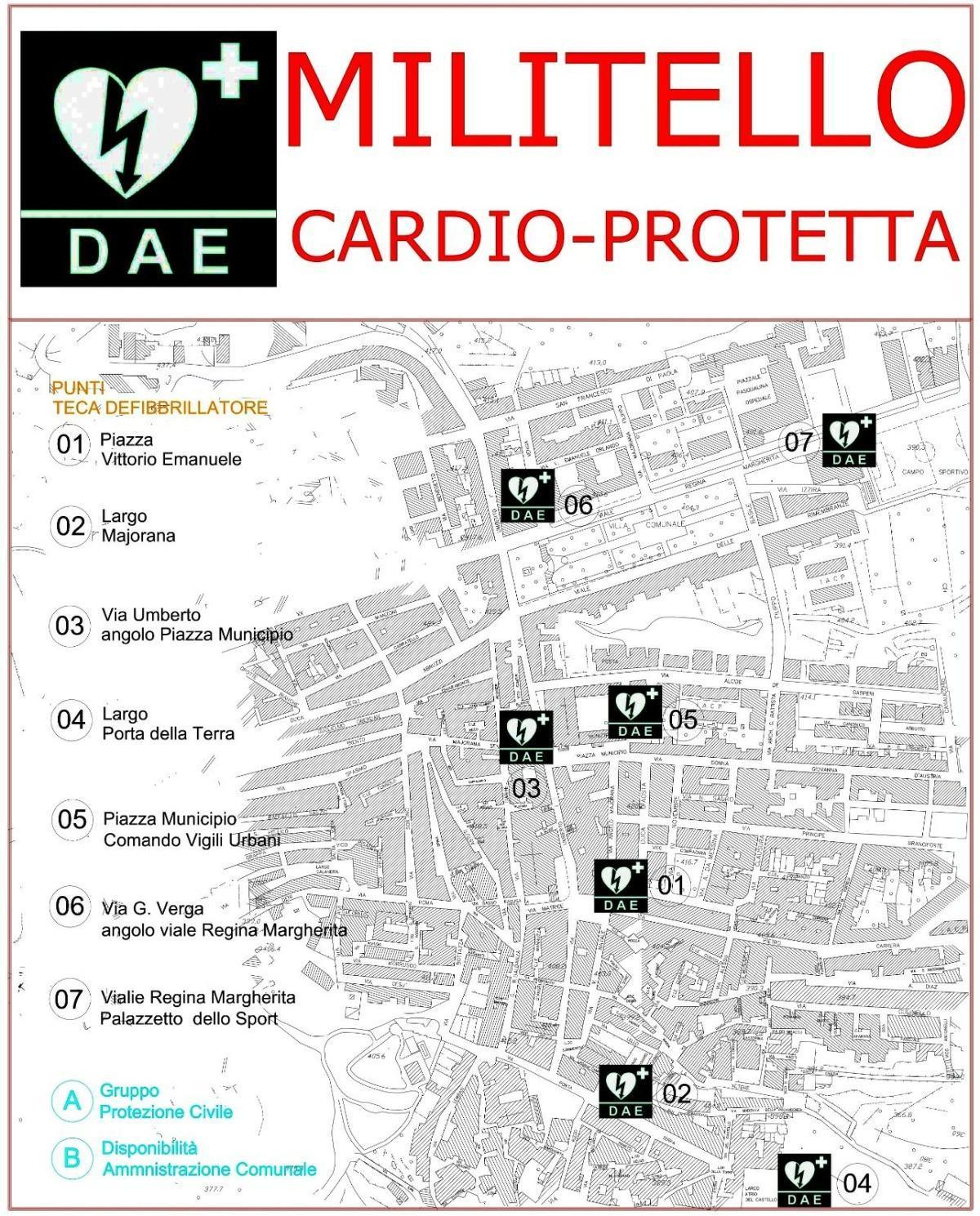 Militello Cardio protetta - Donazio0ne e posizionamento Defibrillatore in Piazza Vittorio Emanuele