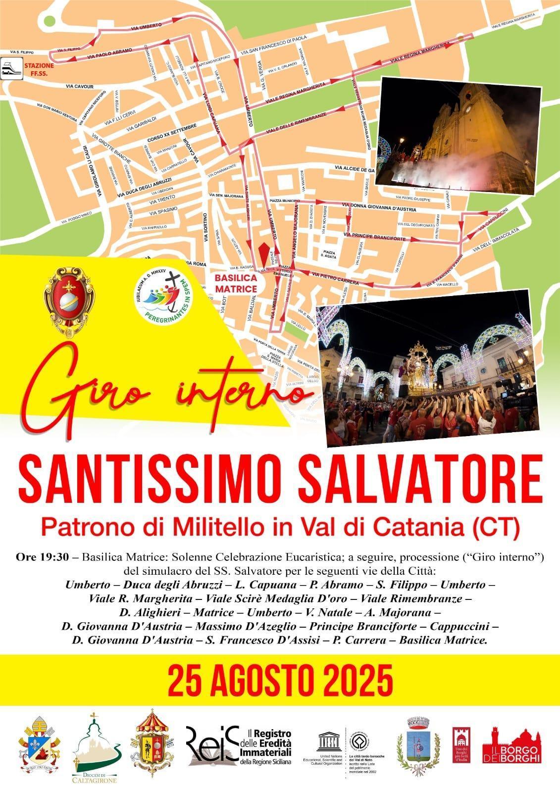 Festeggiamenti in onore del Santissimo Salvatore - Patrono di Militello In Val di Catania