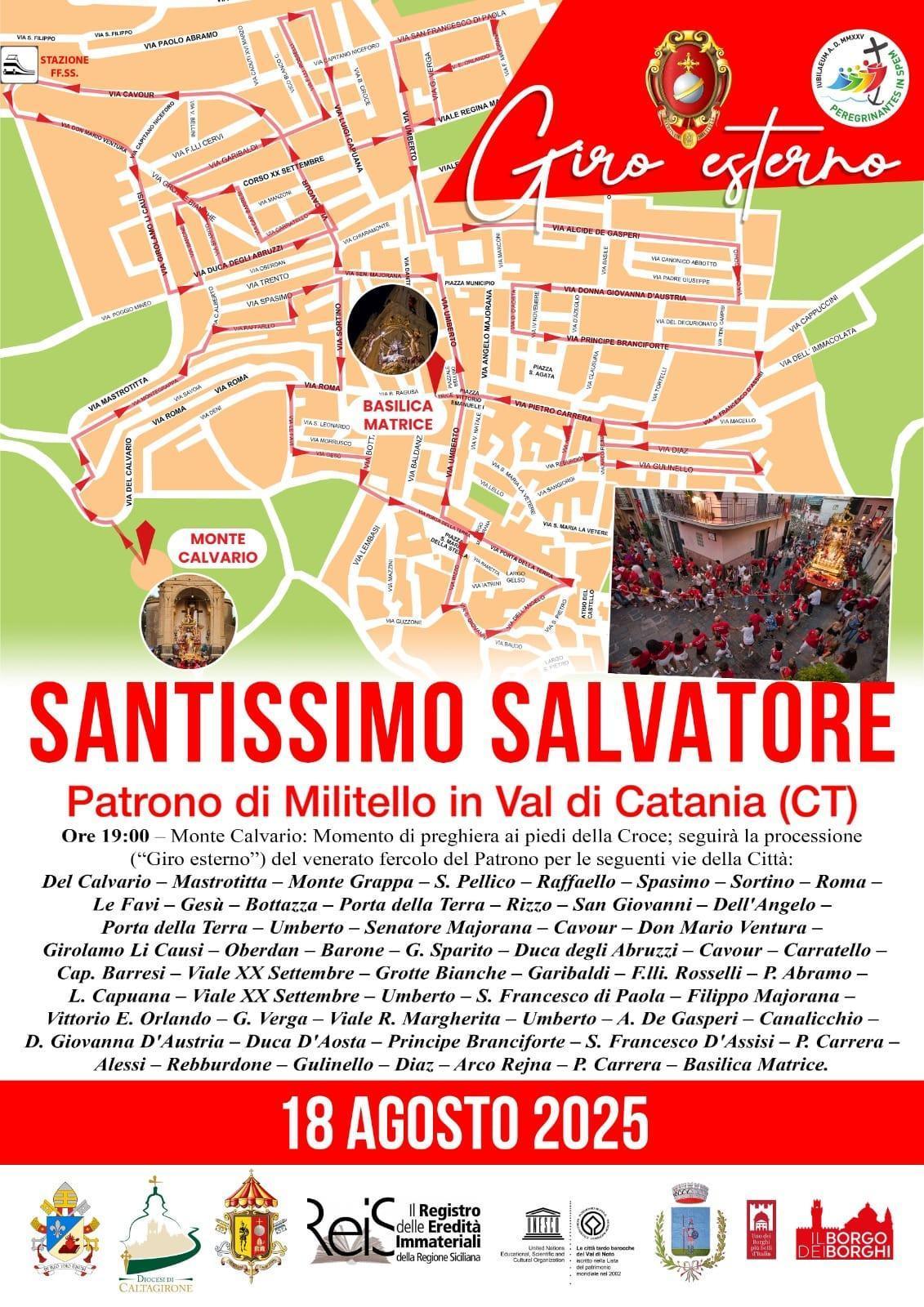 Festeggiamenti in onore del Santissimo Salvatore - Patrono di Militello In Val di Catania