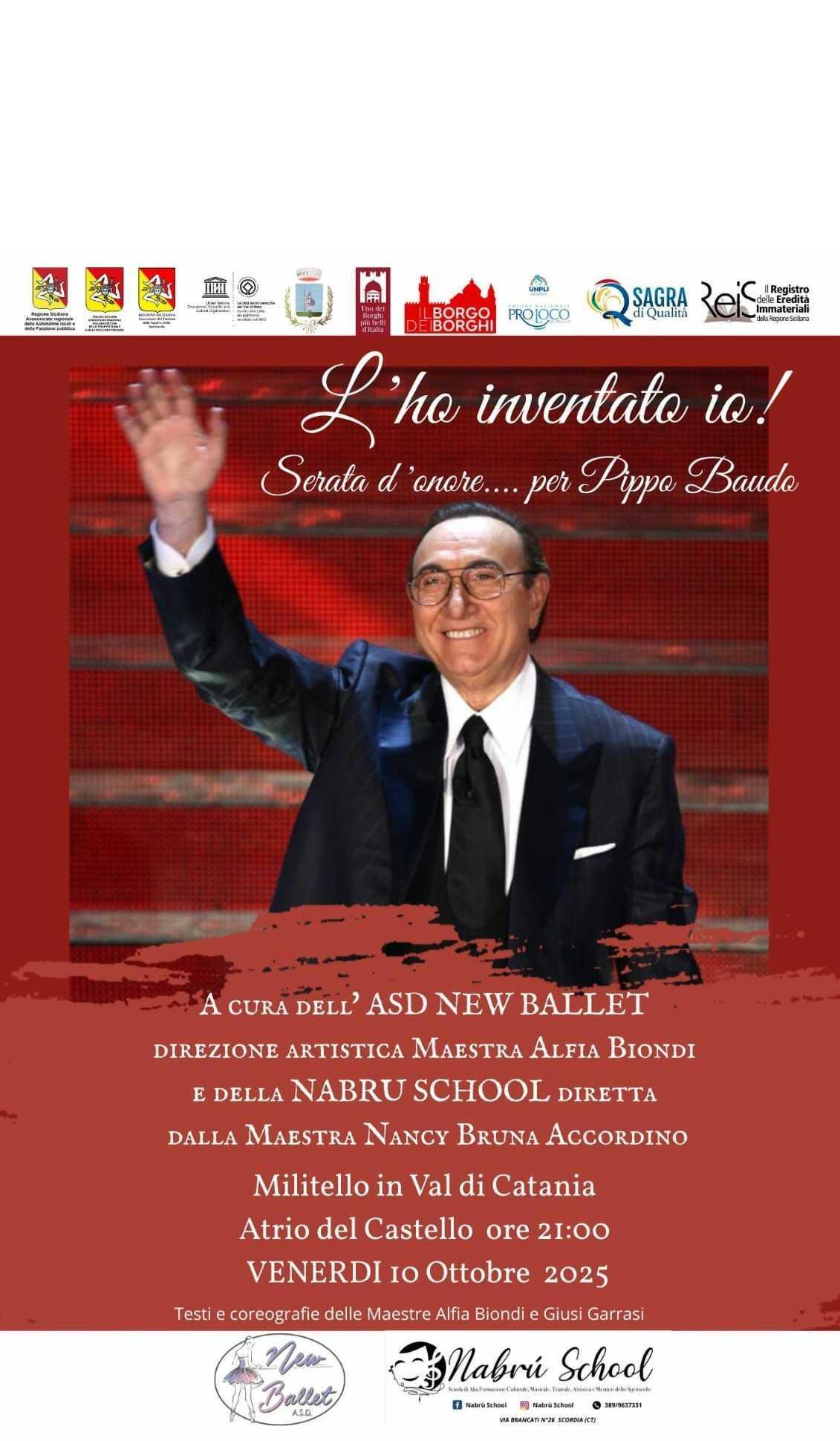 L'Ho inventato io! - Serata d'onore.... per Pippo Baudo (inizio ore 21.00)