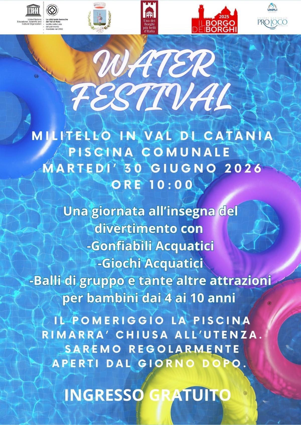 Water Festival (dalle ore 10:00) Water Festival (dalle ore 10:00)