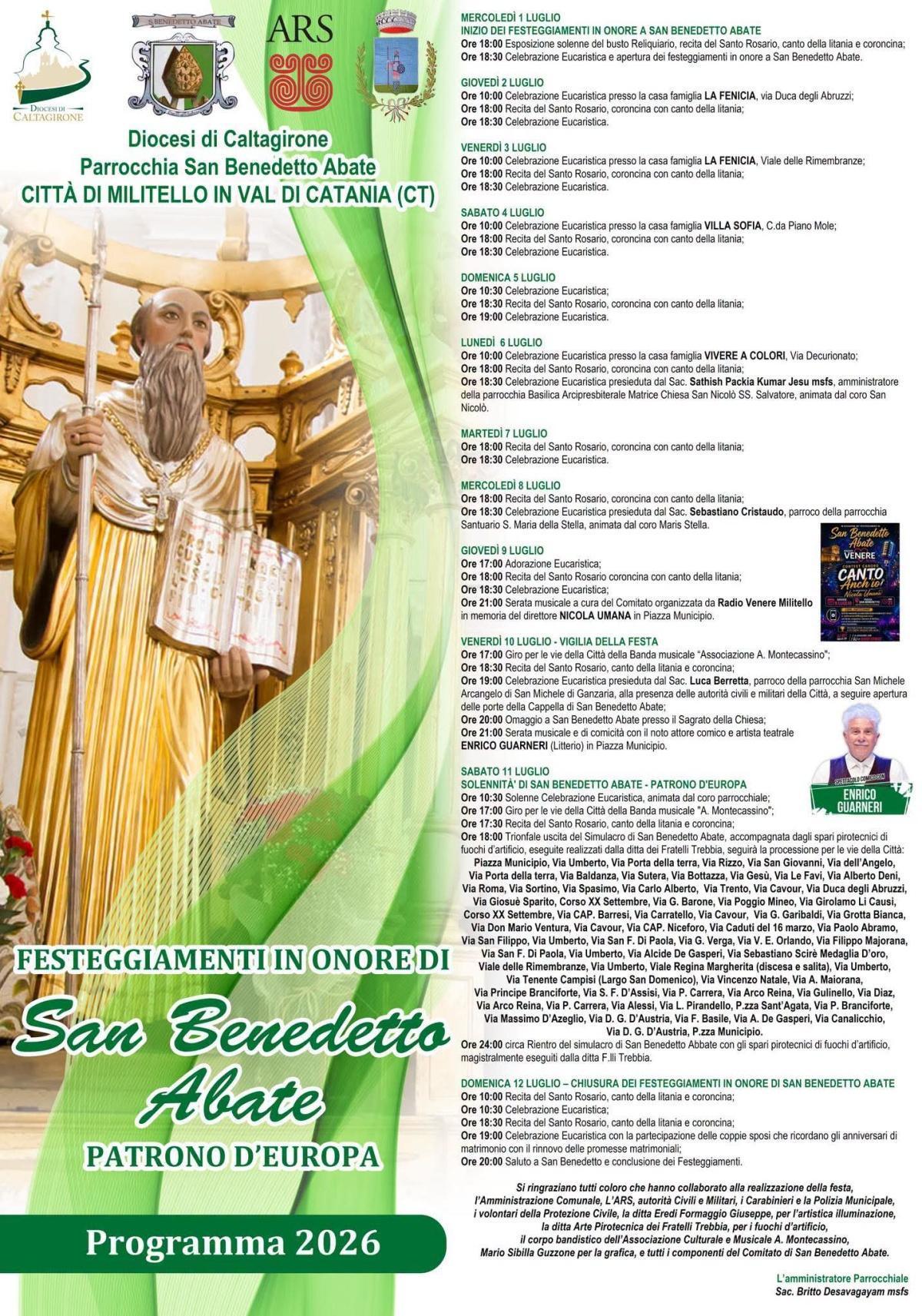 Festa di San Benedetto Abate Patrono d'Europa