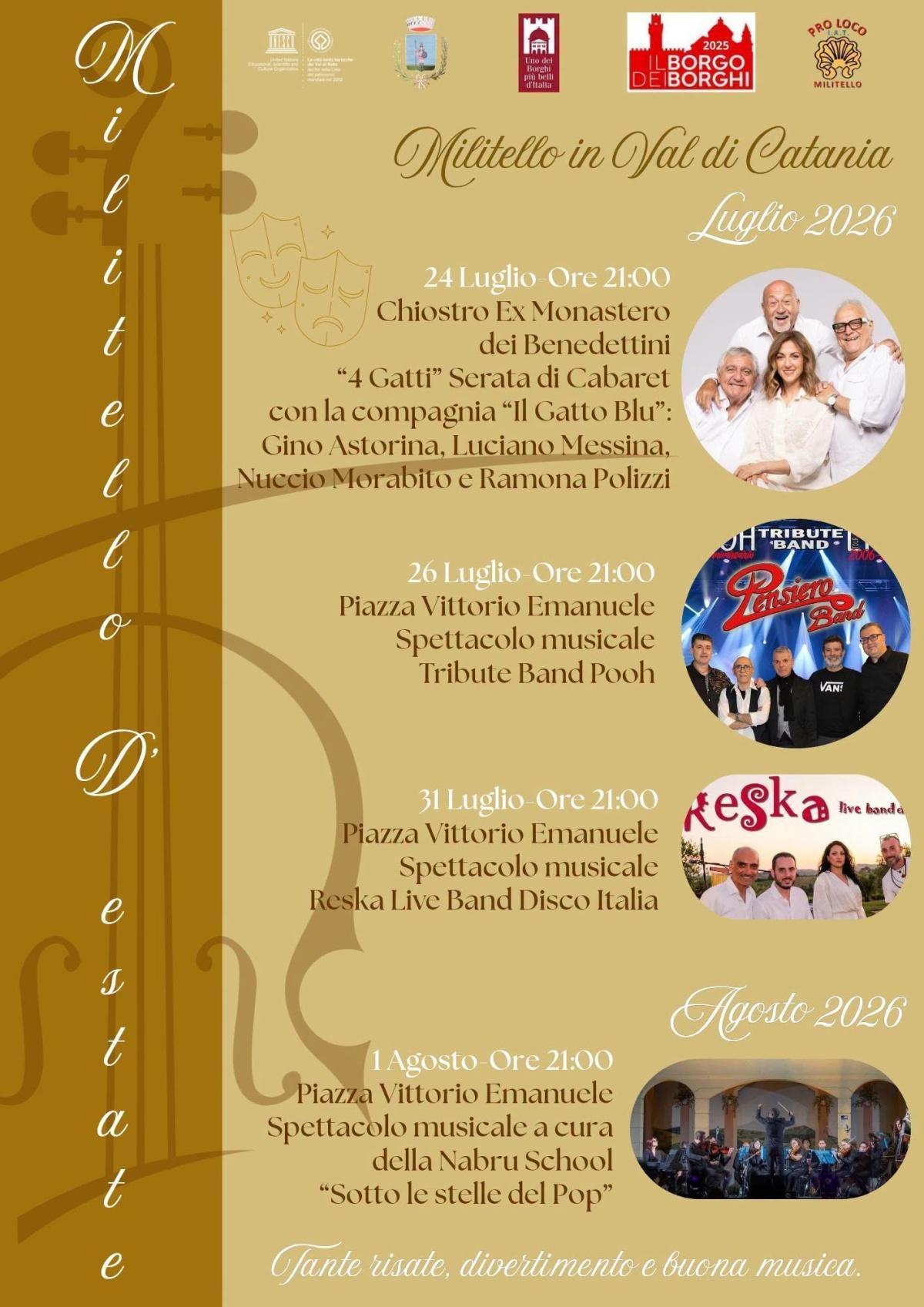 Spettacolo musicale Tribute Band Pooh (inizio ore 21:00)