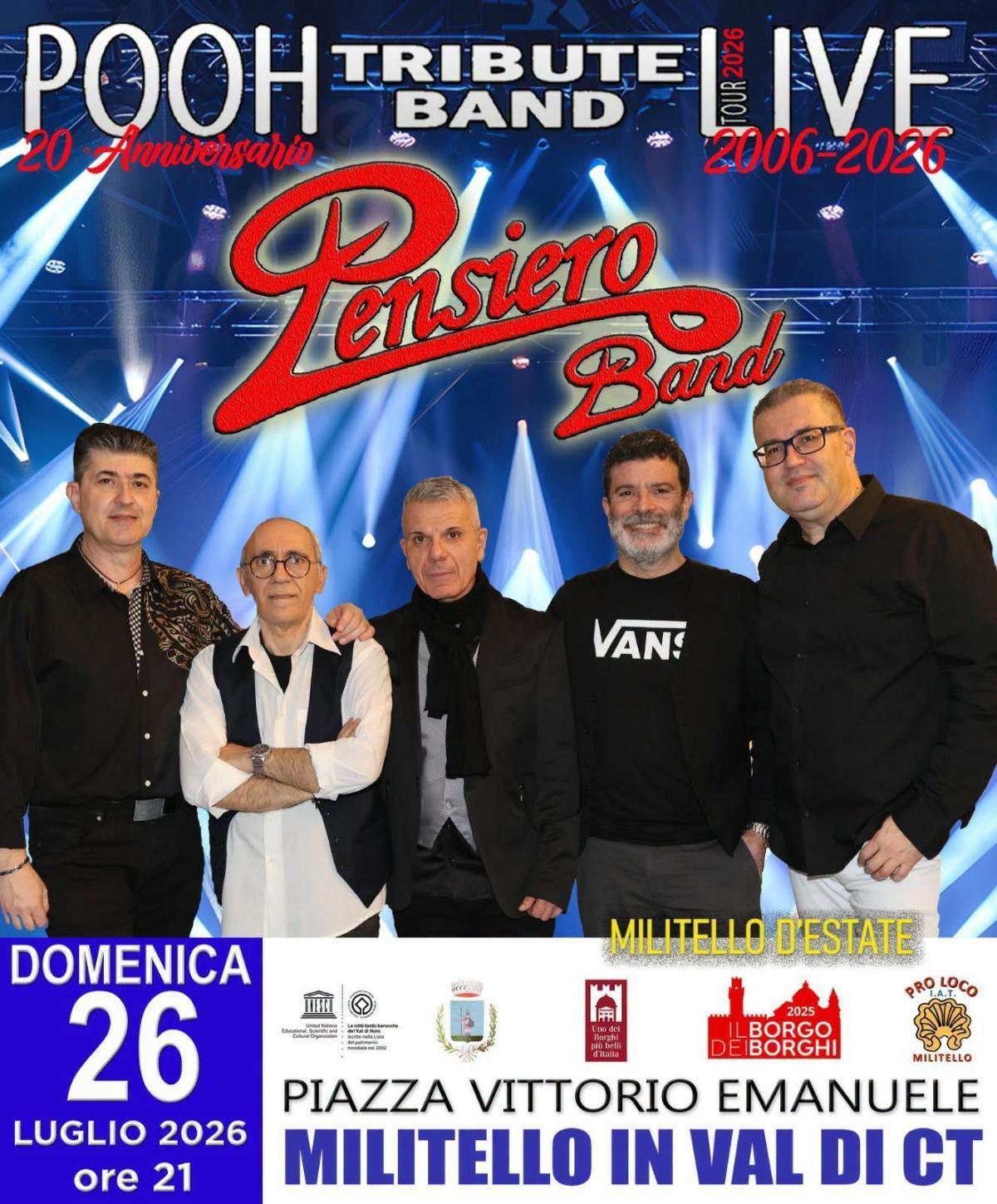 Spettacolo musicale Tribute Band Pooh (inizio ore 21:00)
