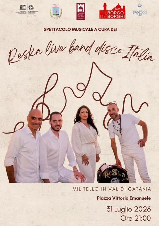 Spettacolo musicale Reska Live Band Disco Italia (inizio ore 21:00)