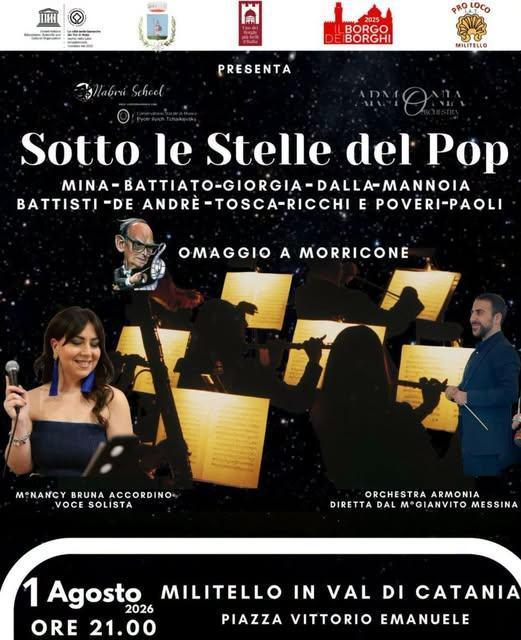 Spettacolo musicale a cura della Nabru School "Sotto le stelle del Pop" (inizio ore 21:00)