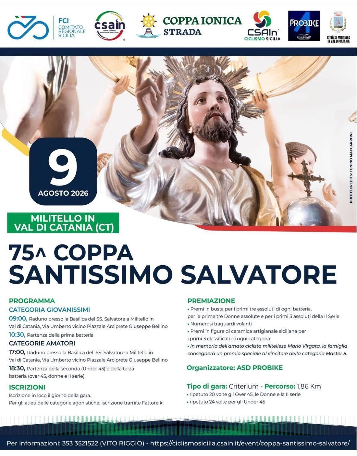 Festeggiamenti in onore del Santissimo Salvatore - Patrono di Militello In Val di Catania