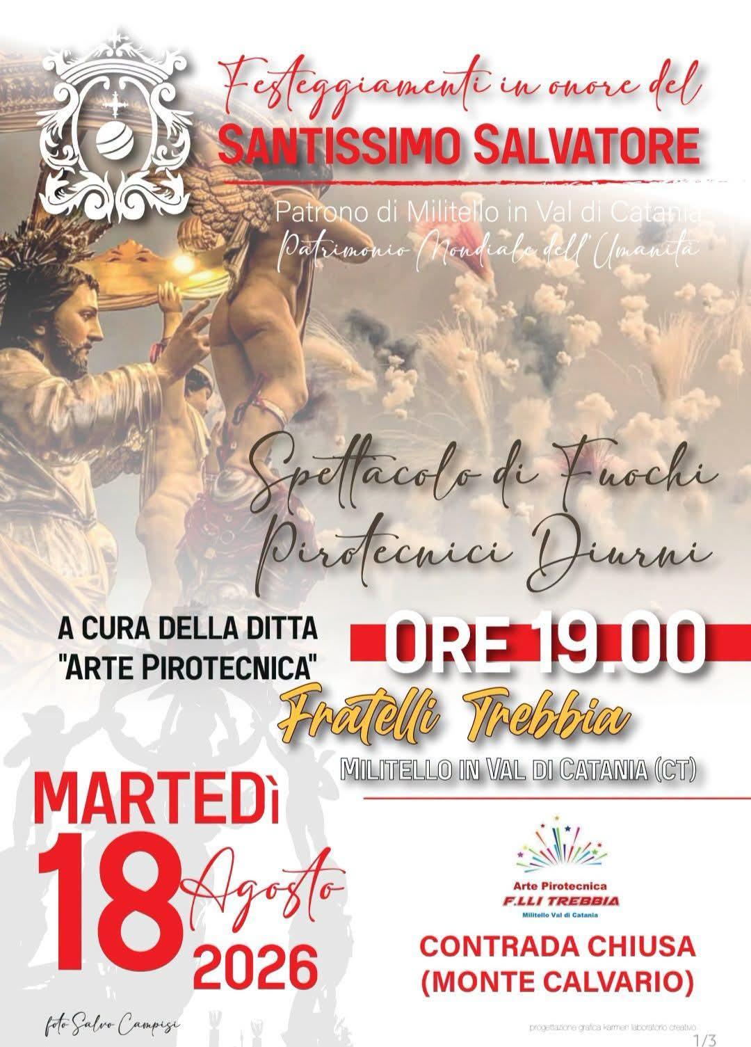 Festeggiamenti in onore del Santissimo Salvatore - Patrono di Militello In Val di Catania