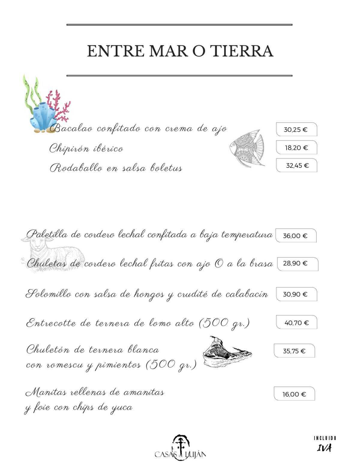 Carta Restaurante 2026