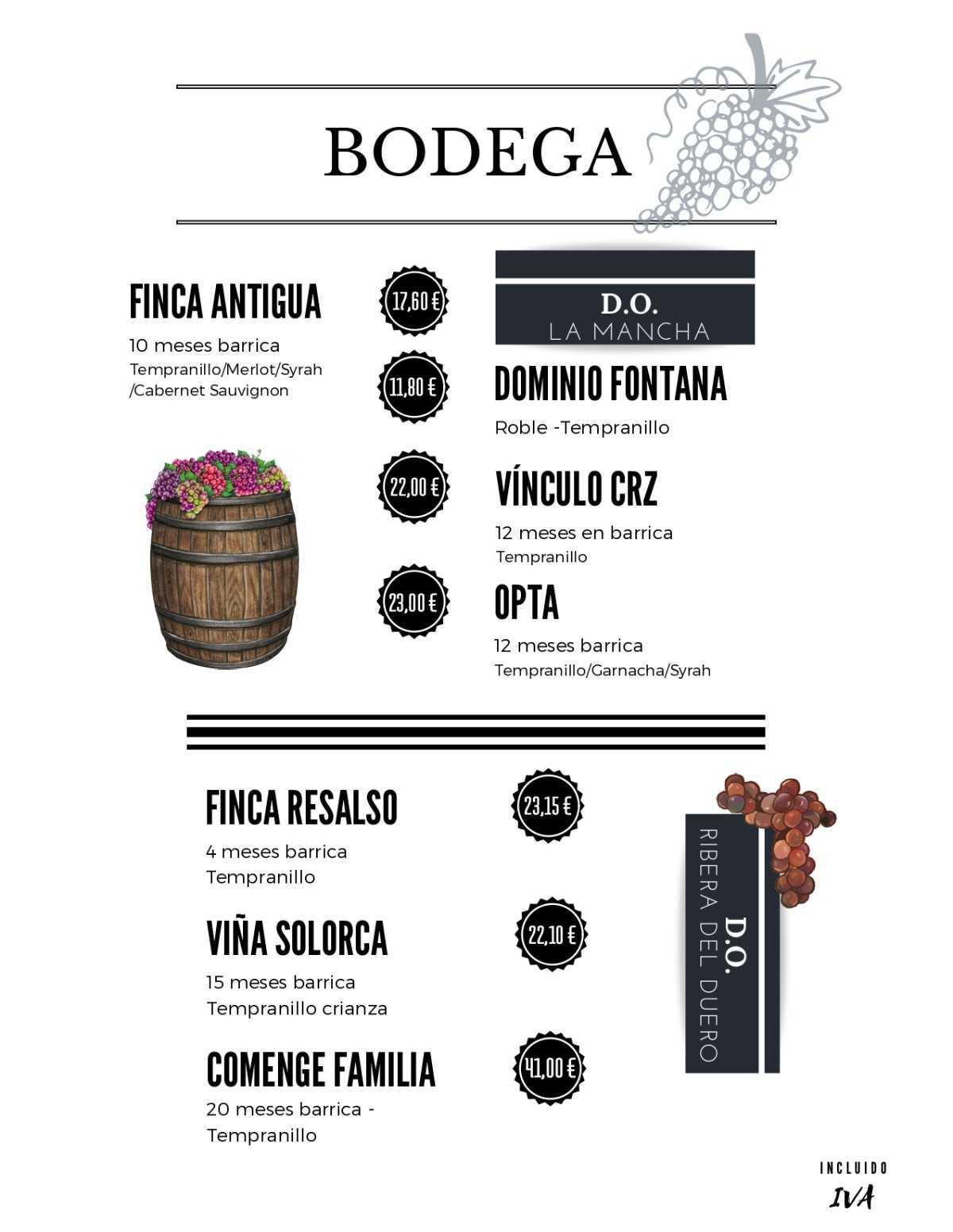 Carta Restaurante 2026