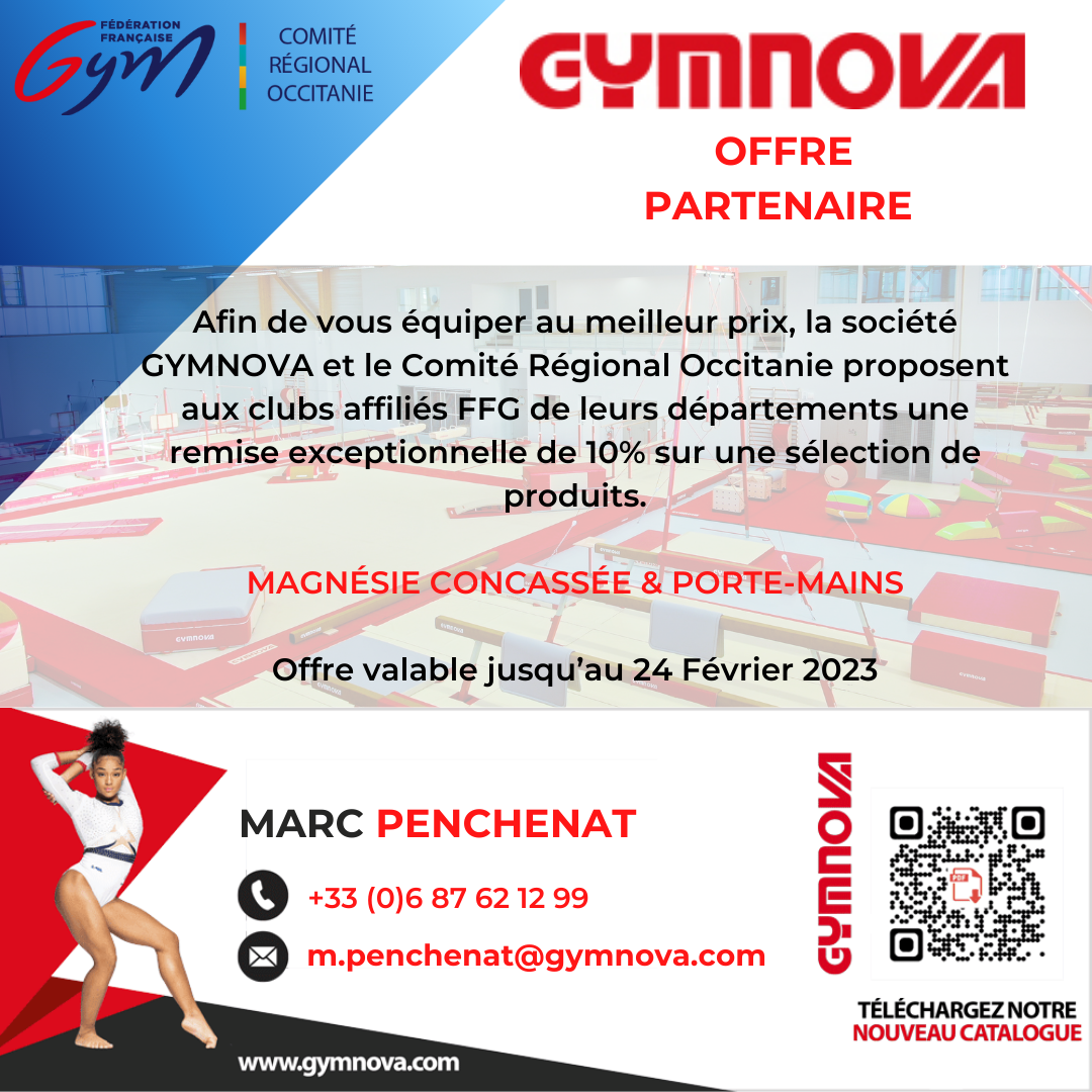 OFFRE SPECIALE GYMNOVA - JUSQU'AU 24 FEVRIER
