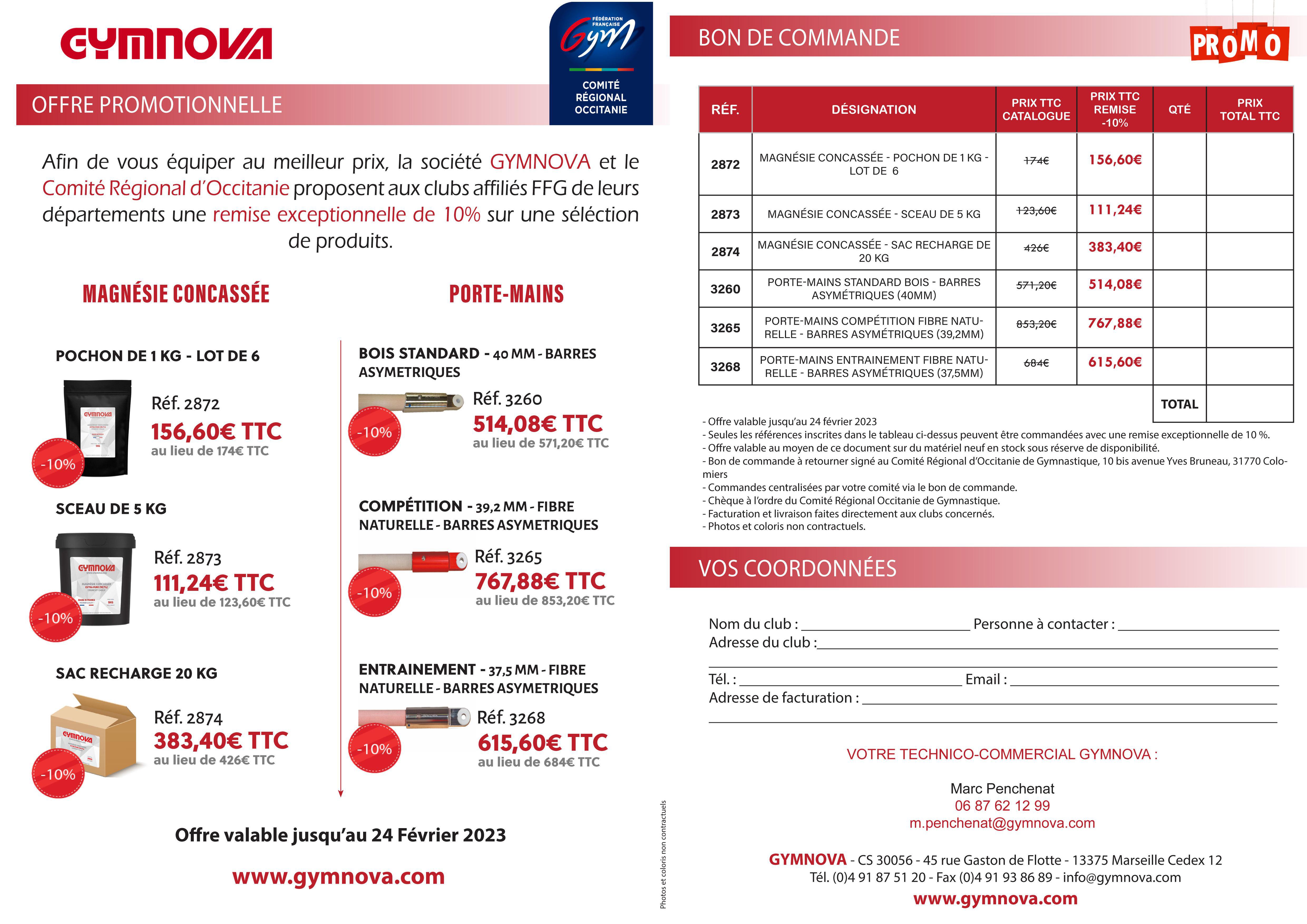 OFFRE SPECIALE GYMNOVA - JUSQU'AU 24 FEVRIER