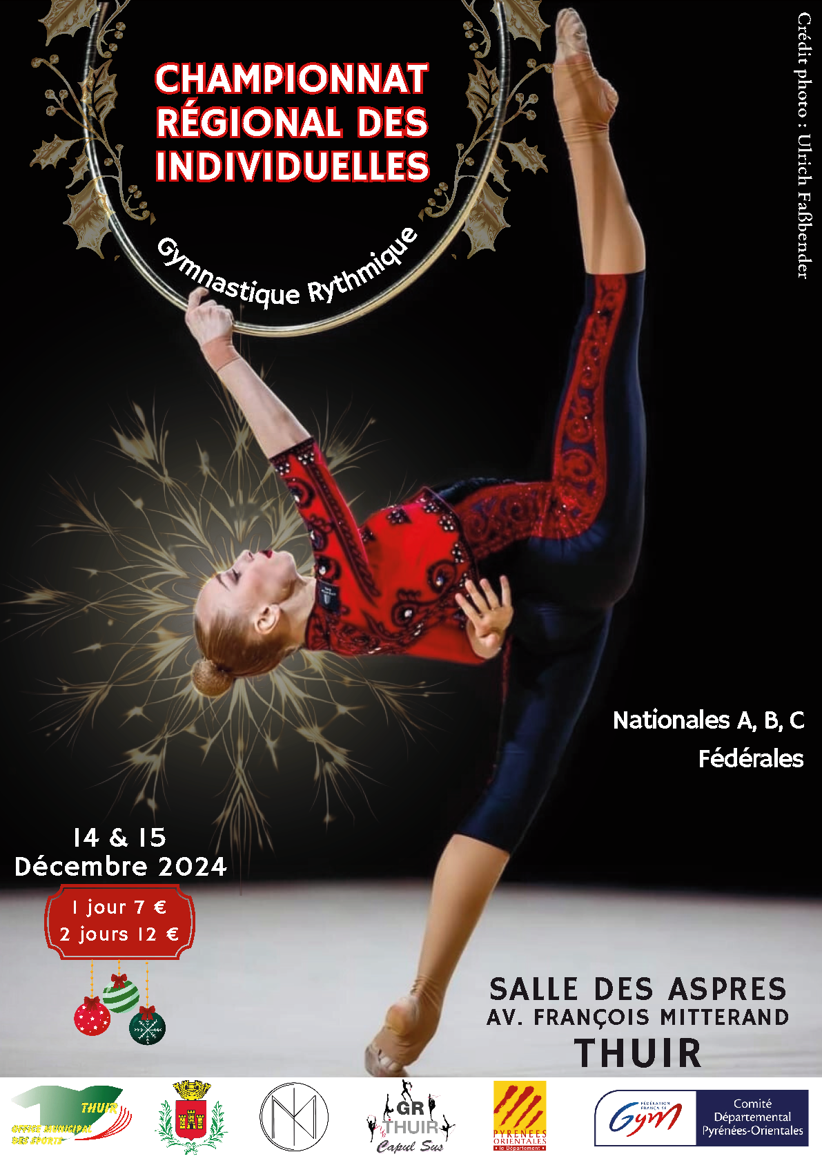 GR - CHAMPIONNAT RÉGIONAL DES INDIVIDUELLES NAT A, B ET C ET FÉDÉRALES LES 14 ET 15 DÉCEMBRE 2024 À THUIR