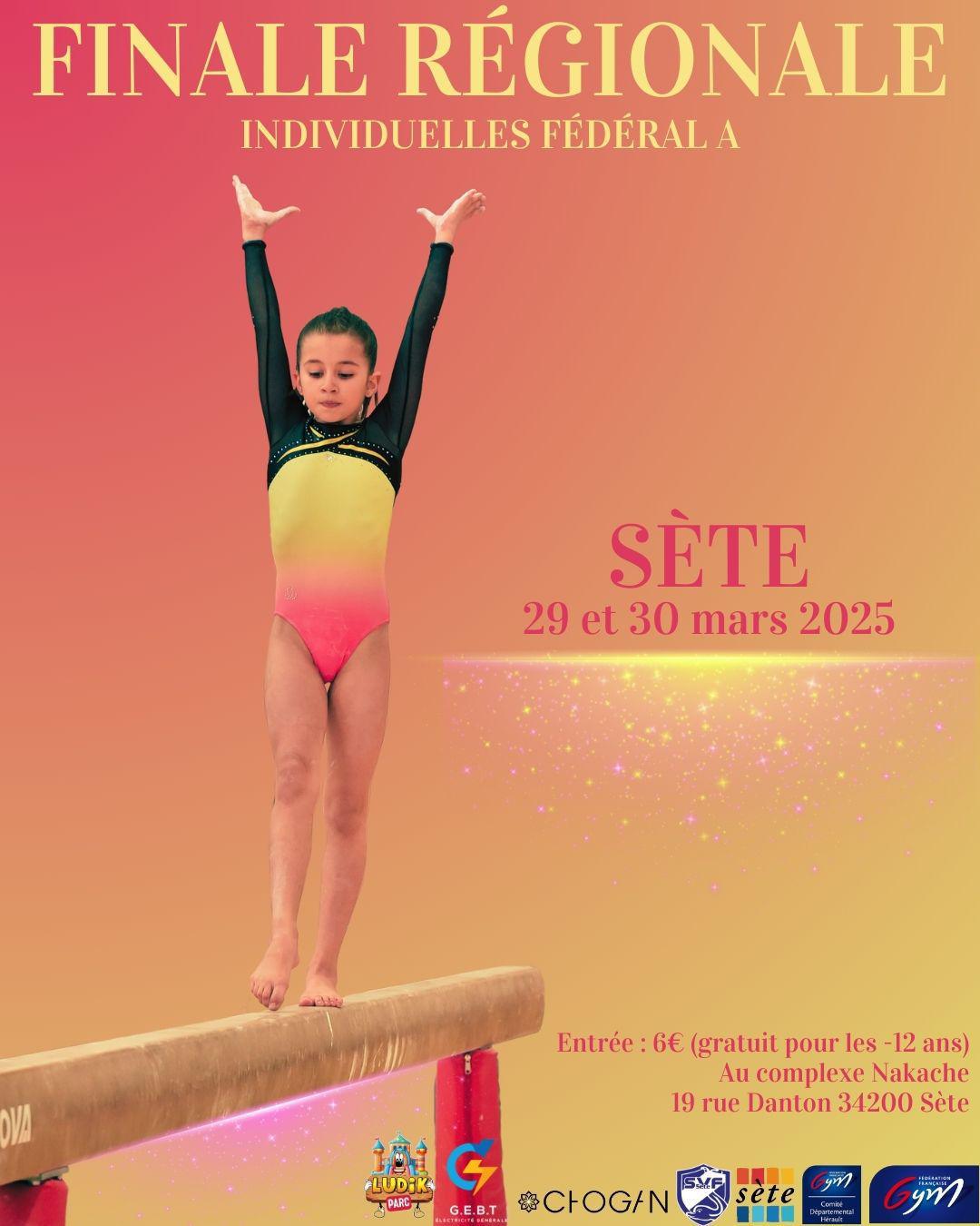 ​GAF - CHAMPIONNAT RÉGIONAL DES INDIVIDUELLES FÉDÉRALES A LES 29 ET 30 MARS 2025 À SÈTE